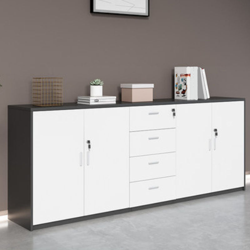 Lateral File Cabinet Wood Color Block Locking File Cabinet with Drawers Clearhalo 'Filing Cabinets' 'filling_cabinets' 'furn' 'furn_filling_cabinets' 'Furniture' 'Office Furniture' 6686165