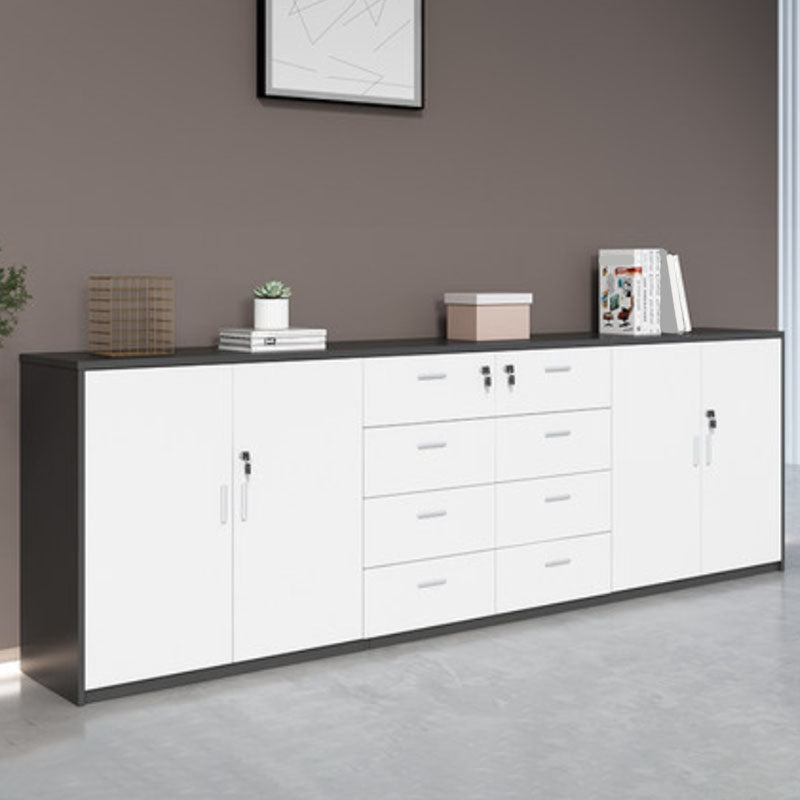 Lateral File Cabinet Wood Color Block Locking File Cabinet with Drawers Clearhalo 'Filing Cabinets' 'filling_cabinets' 'furn' 'furn_filling_cabinets' 'Furniture' 'Office Furniture' 6686166