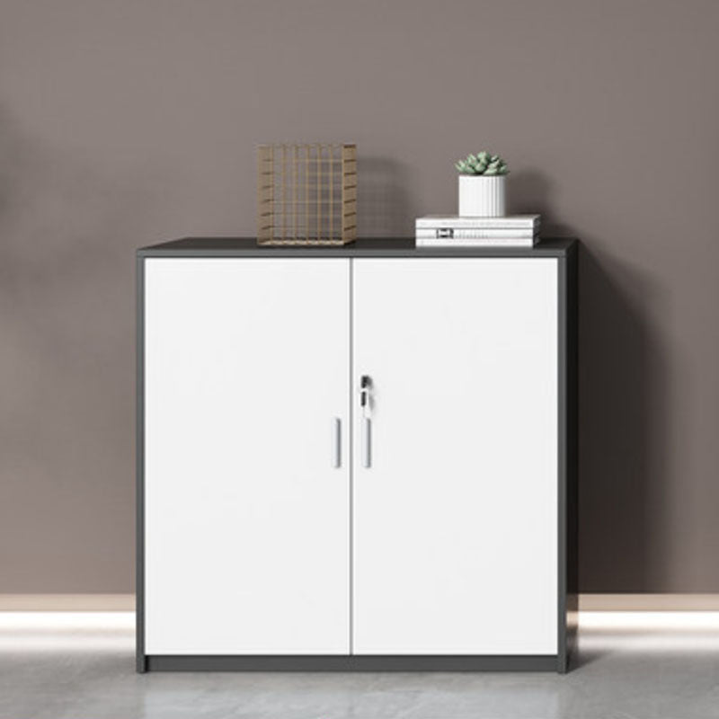 Lateral File Cabinet Wood Color Block Locking File Cabinet with Drawers 31"L x 16"W x 31"H White Clearhalo 'Filing Cabinets' 'filling_cabinets' 'furn' 'furn_filling_cabinets' 'Furniture' 'Office Furniture' 6686167