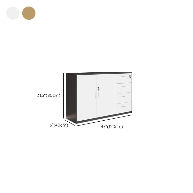 Lateral File Cabinet Wood Color Block Locking File Cabinet with Drawers Clearhalo 'Filing Cabinets' 'filling_cabinets' 'furn' 'furn_filling_cabinets' 'Furniture' 'Office Furniture' 6686173