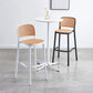 Tabouret de bar empilable tabouret de comptoir en plastique pour le salon