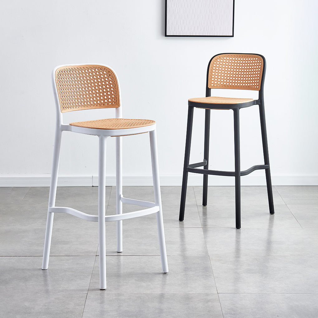 Tabouret de bar empilable tabouret de comptoir en plastique pour le salon