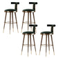 Glam Upholstered Bar Stool Glam Backrest Counter Stool for Bristol Atrovirens 4 Piece Set Clearhalo 'Bar Furniture' 'Bar Stools' 'bar_stools' 'furn' 'furn_bar_stools' 'Furniture' 'Kitchen & Dining Furniture' 6686309