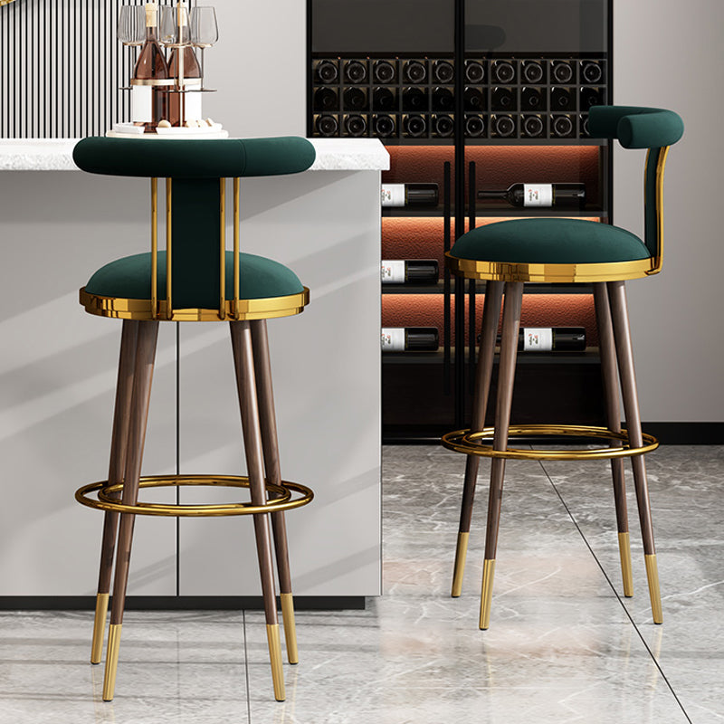 Glam Upholstered Bar Stool Glam Backrest Counter Stool for Bristol Clearhalo 'Bar Furniture' 'Bar Stools' 'bar_stools' 'furn' 'furn_bar_stools' 'Furniture' 'Kitchen & Dining Furniture' 6686310