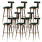 Glam Upholstered Bar Stool Glam Backrest Counter Stool for Bristol Atrovirens 8 Piece Set Clearhalo 'Bar Furniture' 'Bar Stools' 'bar_stools' 'furn' 'furn_bar_stools' 'Furniture' 'Kitchen & Dining Furniture' 6686313