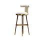 Glam Upholstered Bar Stool Glam Backrest Counter Stool for Bristol White 1 Piece Clearhalo 'Bar Furniture' 'Bar Stools' 'bar_stools' 'furn' 'furn_bar_stools' 'Furniture' 'Kitchen & Dining Furniture' 6686315