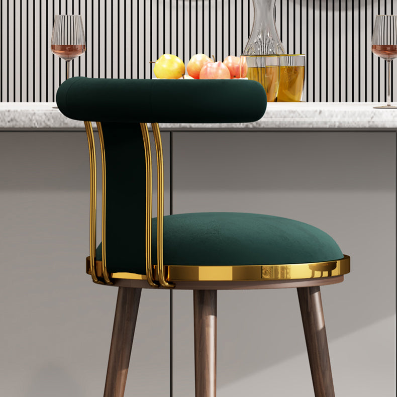 Glam Upholstered Bar Stool Glam Backrest Counter Stool for Bristol Clearhalo 'Bar Furniture' 'Bar Stools' 'bar_stools' 'furn' 'furn_bar_stools' 'Furniture' 'Kitchen & Dining Furniture' 6686317