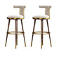 Glam Upholstered Bar Stool Glam Backrest Counter Stool for Bristol White 2 Piece Set Clearhalo 'Bar Furniture' 'Bar Stools' 'bar_stools' 'furn' 'furn_bar_stools' 'Furniture' 'Kitchen & Dining Furniture' 6686318