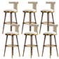 Glam Upholstered Bar Stool Glam Backrest Counter Stool for Bristol White 6 Piece Set Clearhalo 'Bar Furniture' 'Bar Stools' 'bar_stools' 'furn' 'furn_bar_stools' 'Furniture' 'Kitchen & Dining Furniture' 6686321
