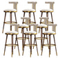 Glam Upholstered Bar Stool Glam Backrest Counter Stool for Bristol White 8 Piece Set Clearhalo 'Bar Furniture' 'Bar Stools' 'bar_stools' 'furn' 'furn_bar_stools' 'Furniture' 'Kitchen & Dining Furniture' 6686323
