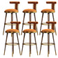 Glam Upholstered Bar Stool Glam Backrest Counter Stool for Bristol Orange 6 Piece Set Clearhalo 'Bar Furniture' 'Bar Stools' 'bar_stools' 'furn' 'furn_bar_stools' 'Furniture' 'Kitchen & Dining Furniture' 6686332