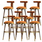 Glam Upholstered Bar Stool Glam Backrest Counter Stool for Bristol Orange 8 Piece Set Clearhalo 'Bar Furniture' 'Bar Stools' 'bar_stools' 'furn' 'furn_bar_stools' 'Furniture' 'Kitchen & Dining Furniture' 6686333