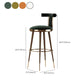 Glam Upholstered Bar Stool Glam Backrest Counter Stool for Bristol Clearhalo 'Bar Furniture' 'Bar Stools' 'bar_stools' 'furn' 'furn_bar_stools' 'Furniture' 'Kitchen & Dining Furniture' 6686336