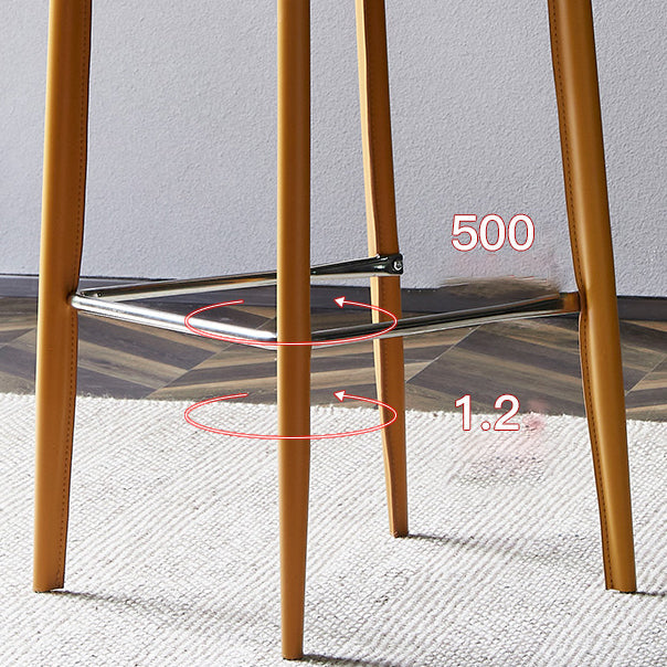 Modern Leather Bar Stool Low Back Counter Stool for Living Room Clearhalo 'Bar Furniture' 'Bar Stools' 'bar_stools' 'furn' 'furn_bar_stools' 'Furniture' 'Kitchen & Dining Furniture' 6686343