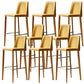 Modern Leather Bar Stool Low Back Counter Stool for Living Room Yellow 8 Piece Set Clearhalo 'Bar Furniture' 'Bar Stools' 'bar_stools' 'furn' 'furn_bar_stools' 'Furniture' 'Kitchen & Dining Furniture' 6686345