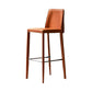 Modern Leather Bar Stool Low Back Counter Stool for Living Room Red 1 Piece Clearhalo 'Bar Furniture' 'Bar Stools' 'bar_stools' 'furn' 'furn_bar_stools' 'Furniture' 'Kitchen & Dining Furniture' 6686347
