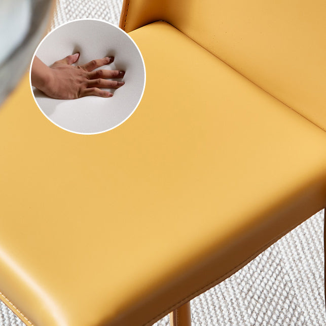 Modern Leather Bar Stool Low Back Counter Stool for Living Room Clearhalo 'Bar Furniture' 'Bar Stools' 'bar_stools' 'furn' 'furn_bar_stools' 'Furniture' 'Kitchen & Dining Furniture' 6686350