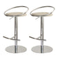 Glam Leather Bar Stool Metal Base Counter Stool for Living Room