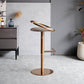 Glam Leather Bar Stool Metal Base Counter Stool for Living Room