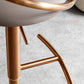 Glam Leather Bar Stool Metal Base Counter Stool for Living Room