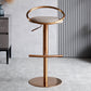 Glam Leather Bar Stool Metal Base Counter Stool for Living Room