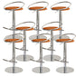 Glam Leather Bar Stool Metal Base Counter Stool for Living Room