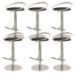 Glam Leather Bar Stool Metal Base Counter Stool for Living Room