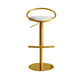 Glam Leather Bar Stool Metal Base Counter Stool for Living Room