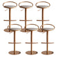 Glam Leather Bar Stool Metal Base Counter Stool for Living Room