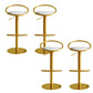 Glam Leather Bar Stool Metal Base Counter Stool for Living Room