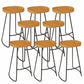 Tabouret de bar à tabouret en bois massif contemporain avec repose-pieds