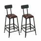 Tabouret de bar à tabouret en bois massif contemporain avec repose-pieds