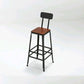 Tabouret de bar à tabouret en bois massif contemporain avec repose-pieds