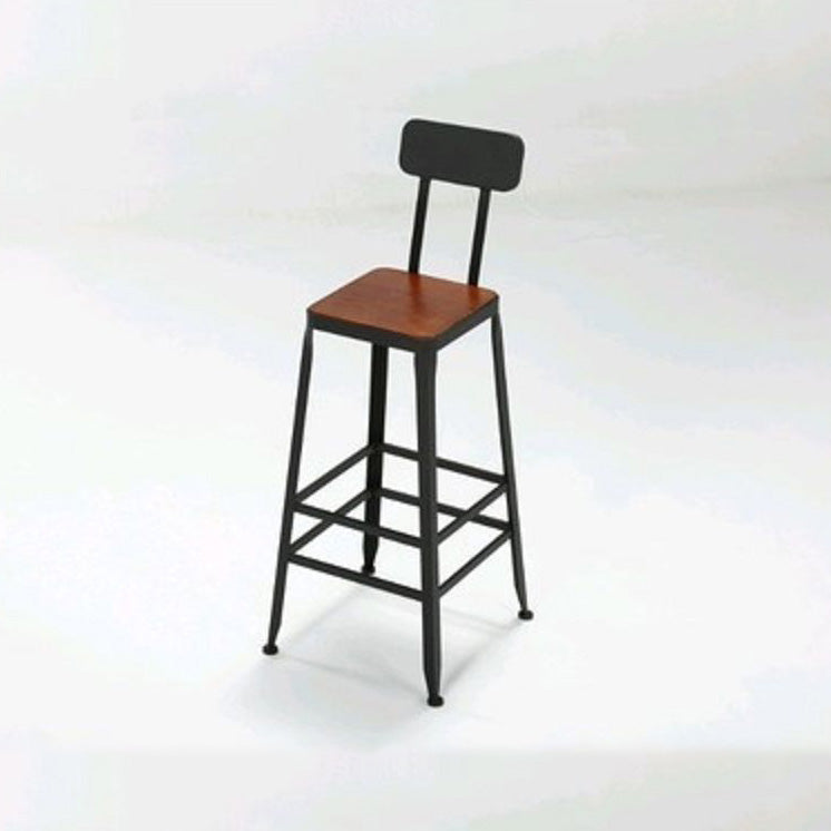 Tabouret de bar à tabouret en bois massif contemporain avec repose-pieds