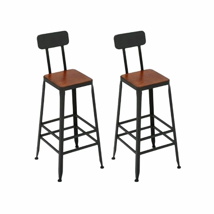 Tabouret de bar à tabouret en bois massif contemporain avec repose-pieds