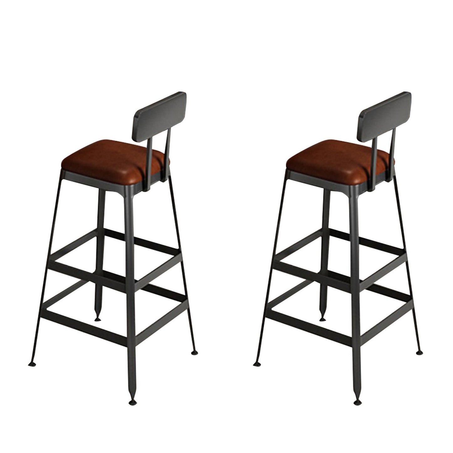 Taburetes de bar de madera contemporáneos, taburete de bar sin brazos con patas de metal