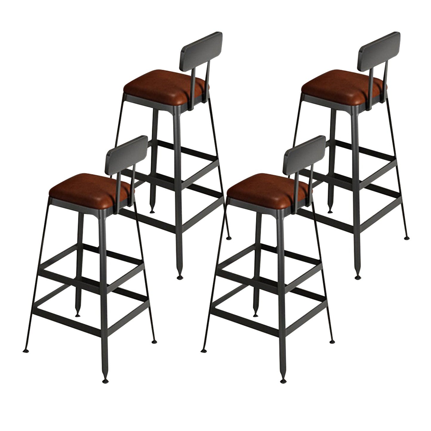 Taburetes de bar de madera contemporáneos, taburete de bar sin brazos con patas de metal