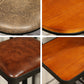 Taburetes de bar de madera contemporáneos, taburete de bar sin brazos con patas de metal
