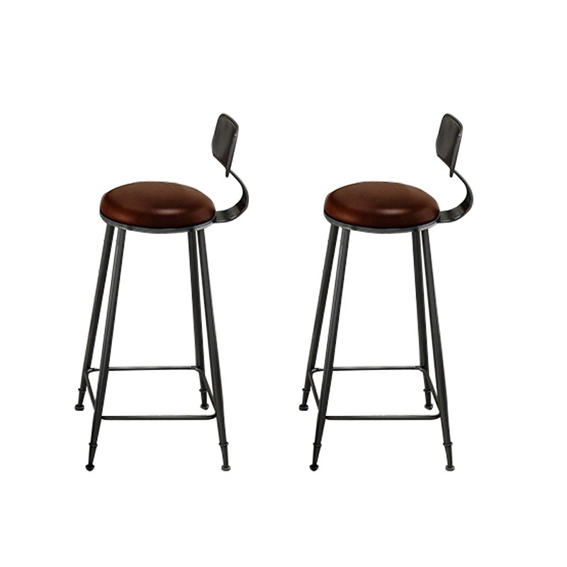 Taburetes de bar de madera contemporáneos, taburete de bar sin brazos con patas de metal