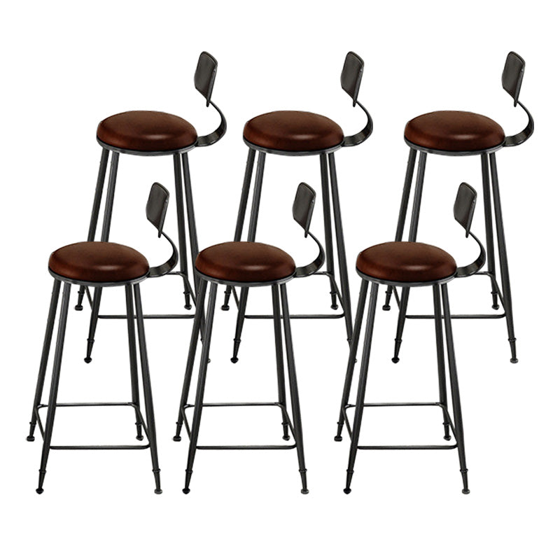 Taburetes de bar de madera contemporáneos, taburete de bar sin brazos con patas de metal