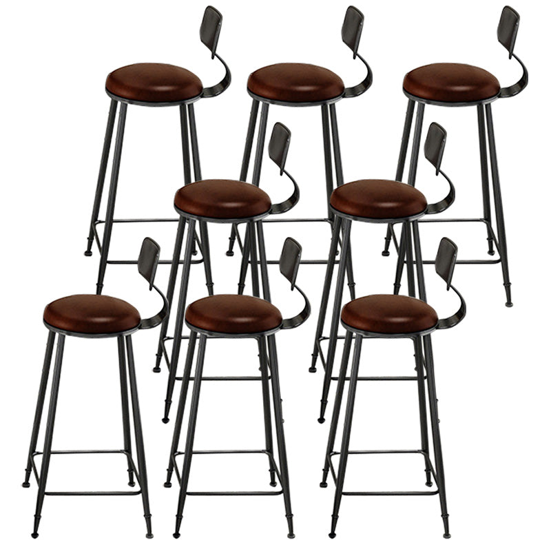 Taburetes de bar de madera contemporáneos, taburete de bar sin brazos con patas de metal