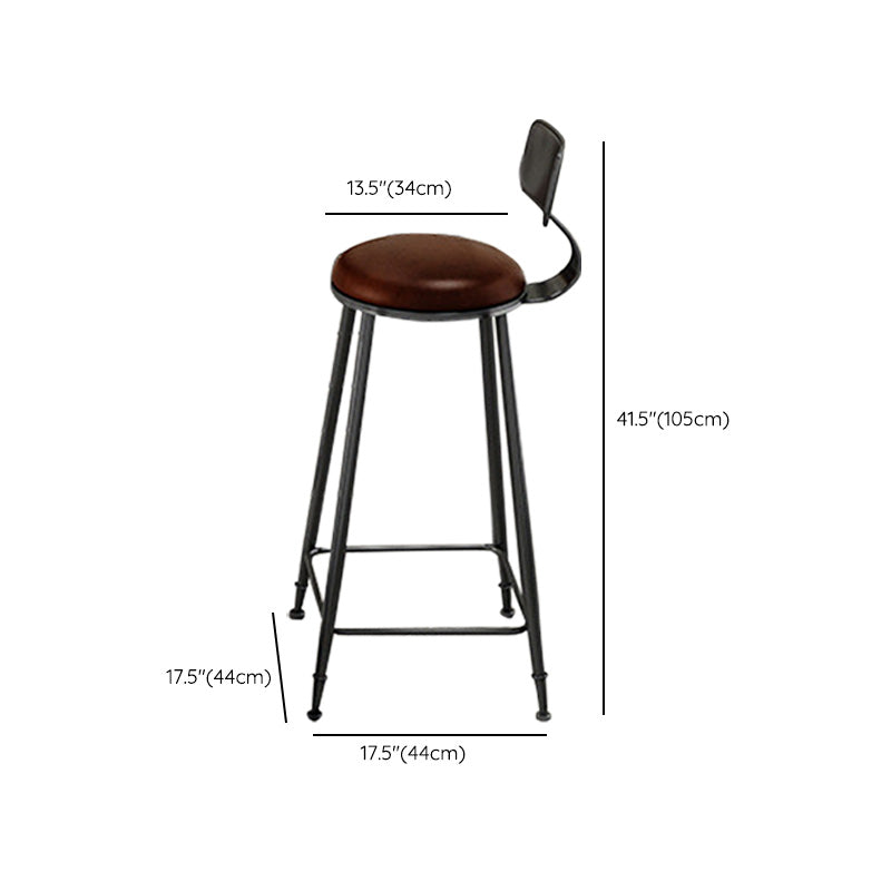 Taburetes de bar de madera contemporáneos, taburete de bar sin brazos con patas de metal