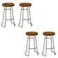 Contemporary Backless Dining Stools Solid Wood Bar Stools with Footrest 4 Piece Set Clearhalo 'Bar Furniture' 'Bar Stools' 'bar_stools' 'furn' 'furn_bar_stools' 'Furniture' 'Kitchen & Dining Furniture' 6686519