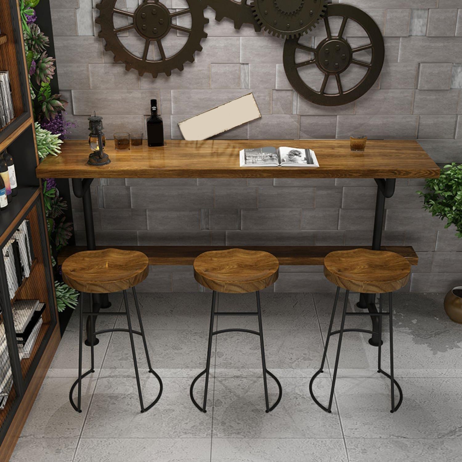 Contemporary Backless Dining Stools Solid Wood Bar Stools with Footrest Clearhalo 'Bar Furniture' 'Bar Stools' 'bar_stools' 'furn' 'furn_bar_stools' 'Furniture' 'Kitchen & Dining Furniture' 6686524