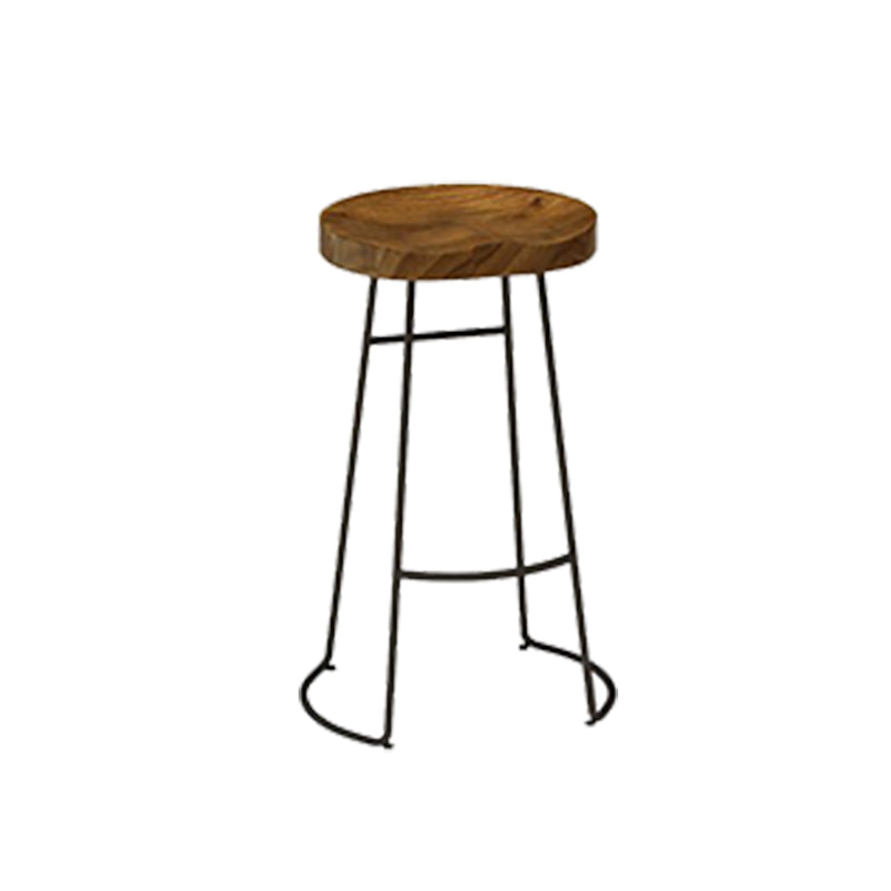 Contemporary Backless Dining Stools Solid Wood Bar Stools with Footrest Clearhalo 'Bar Furniture' 'Bar Stools' 'bar_stools' 'furn' 'furn_bar_stools' 'Furniture' 'Kitchen & Dining Furniture' 6686525