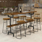 Contemporary Backless Dining Stools Solid Wood Bar Stools with Footrest Clearhalo 'Bar Furniture' 'Bar Stools' 'bar_stools' 'furn' 'furn_bar_stools' 'Furniture' 'Kitchen & Dining Furniture' 6686531