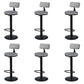 Metal Low Back Barstools Adjustable Height Bar Stools with Swivel Black 6 Piece Set Clearhalo 'Bar Furniture' 'Bar Stools' 'bar_stools' 'furn' 'furn_bar_stools' 'Furniture' 'Kitchen & Dining Furniture' 6686543
