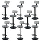 Metal Low Back Barstools Adjustable Height Bar Stools with Swivel Black 8 Piece Set Clearhalo 'Bar Furniture' 'Bar Stools' 'bar_stools' 'furn' 'furn_bar_stools' 'Furniture' 'Kitchen & Dining Furniture' 6686547