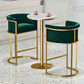 Glam Low Back Dining Stools Bucket Bar Stools with Metal Legs Clearhalo 'Bar Furniture' 'Bar Stools' 'bar_stools' 'furn' 'furn_bar_stools' 'Furniture' 'Kitchen & Dining Furniture' 6686618