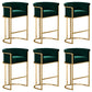 Glam Low Back Dining Stools Bucket Bar Stools with Metal Legs Green 6 Piece Set Clearhalo 'Bar Furniture' 'Bar Stools' 'bar_stools' 'furn' 'furn_bar_stools' 'Furniture' 'Kitchen & Dining Furniture' 6686624
